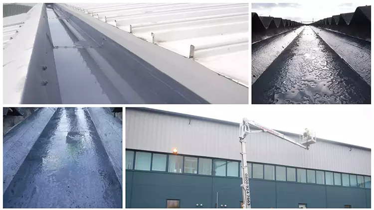 Ashford Industrial gutter refurbishment